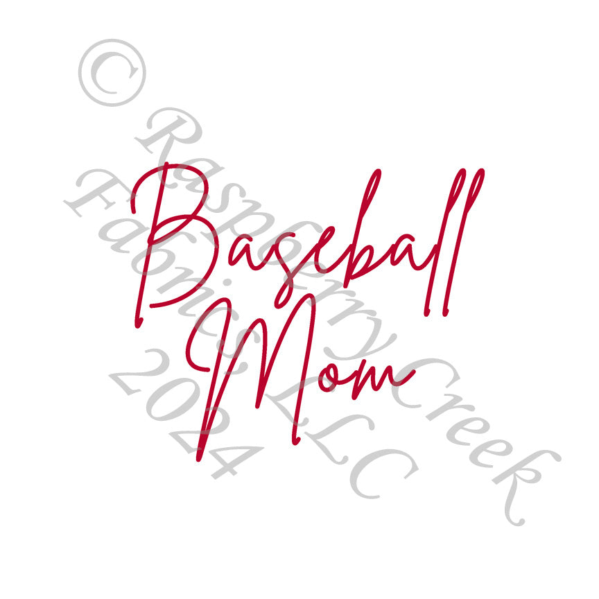 Red an White Baseball Mom Panel, Ball Game by Bri Powell for CLUB Fabrics