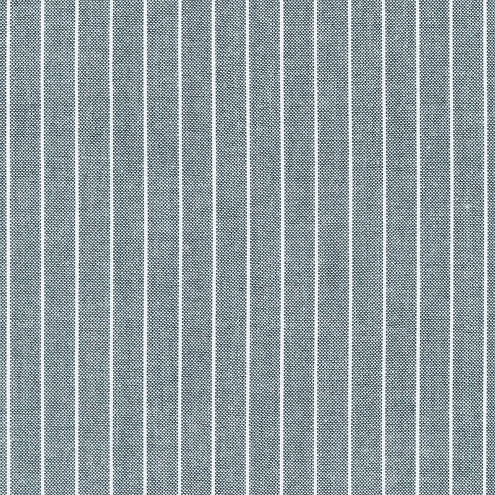 Indigo and White Yarn Dyed Vertical Stripe Milano Stripe Cotton Chambray Robert Kaufman