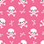 skull and cross bones / pink Image