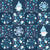 Chillin' With My Snowmies Patchwork on Navy Winter Snowflakes and Holiday Gnomes Image