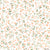Tonal Peach and Olive Tossed Ditsy Watercolor Floral Print Fabric, Blooming by Brittney Laidlaw Image