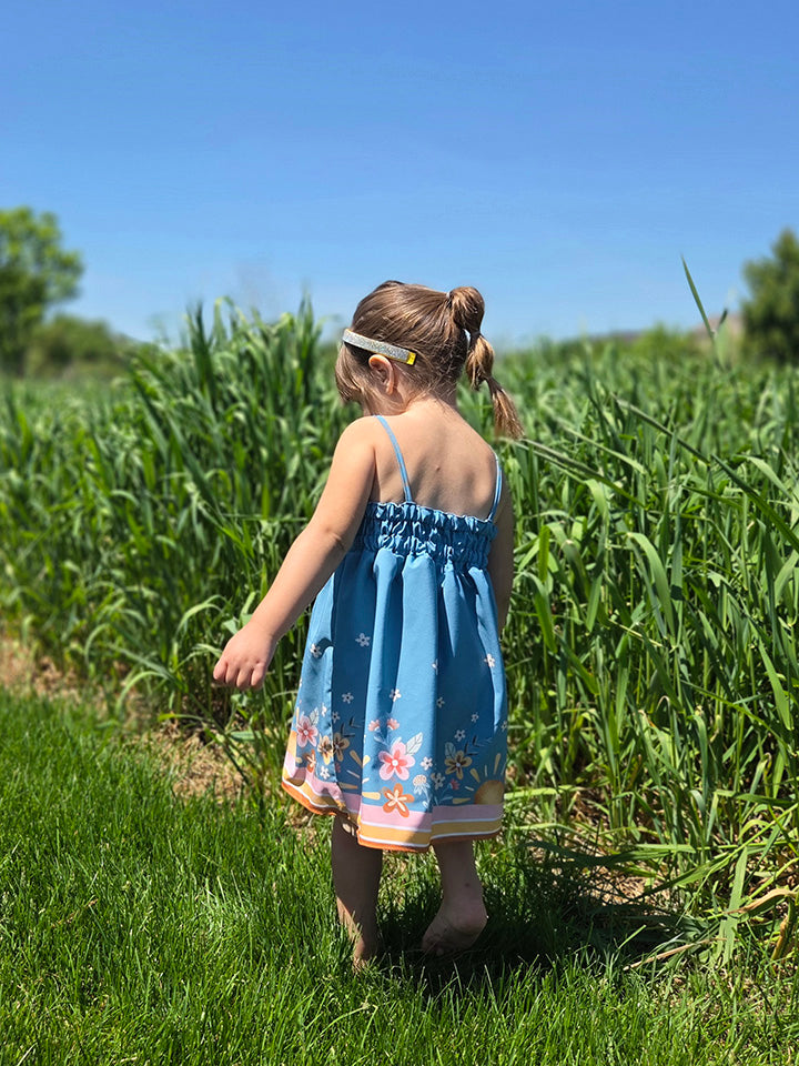 Using a Border Print for a Dress with Maggie