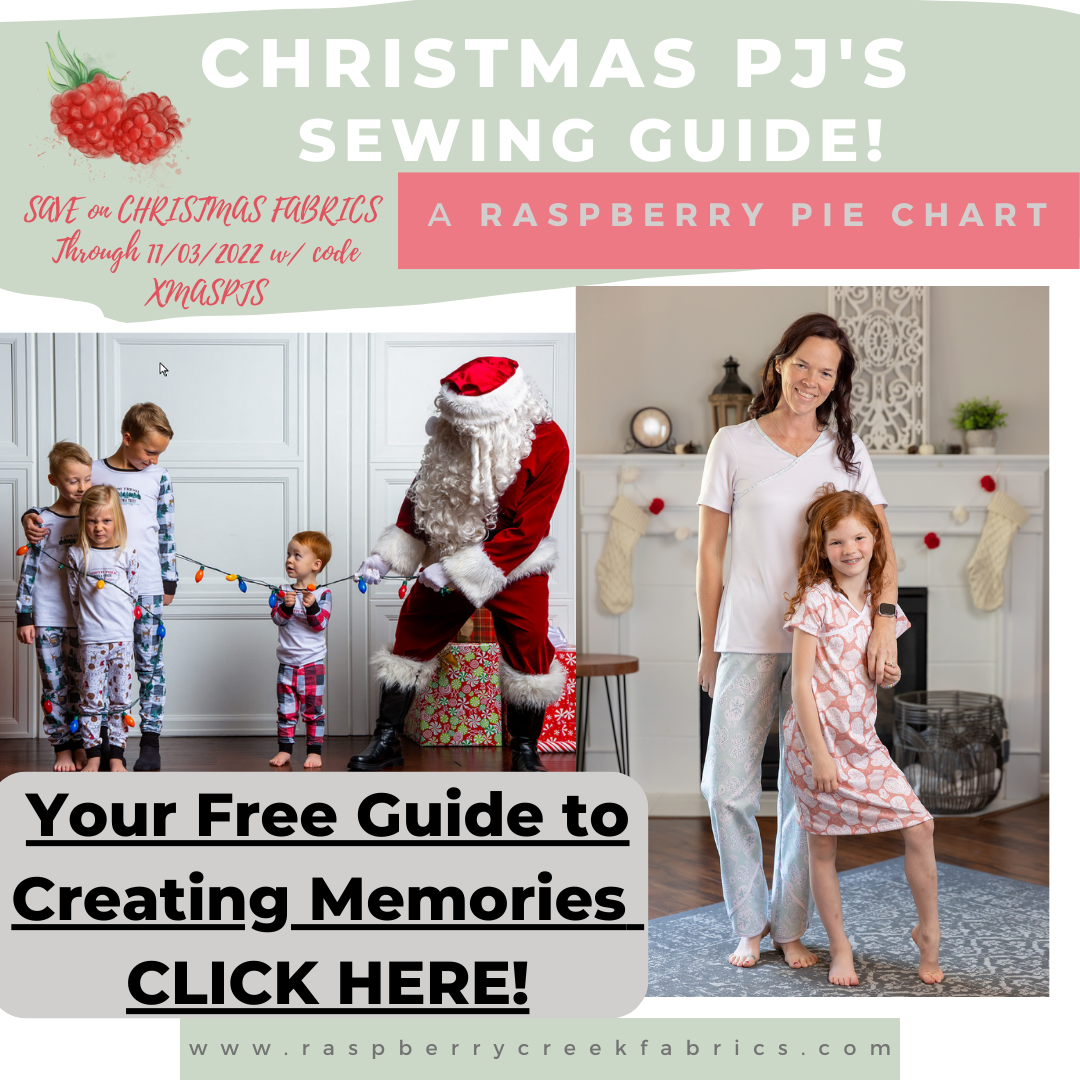 Sewing Christmas Pajamas - an RCF Pie Chart