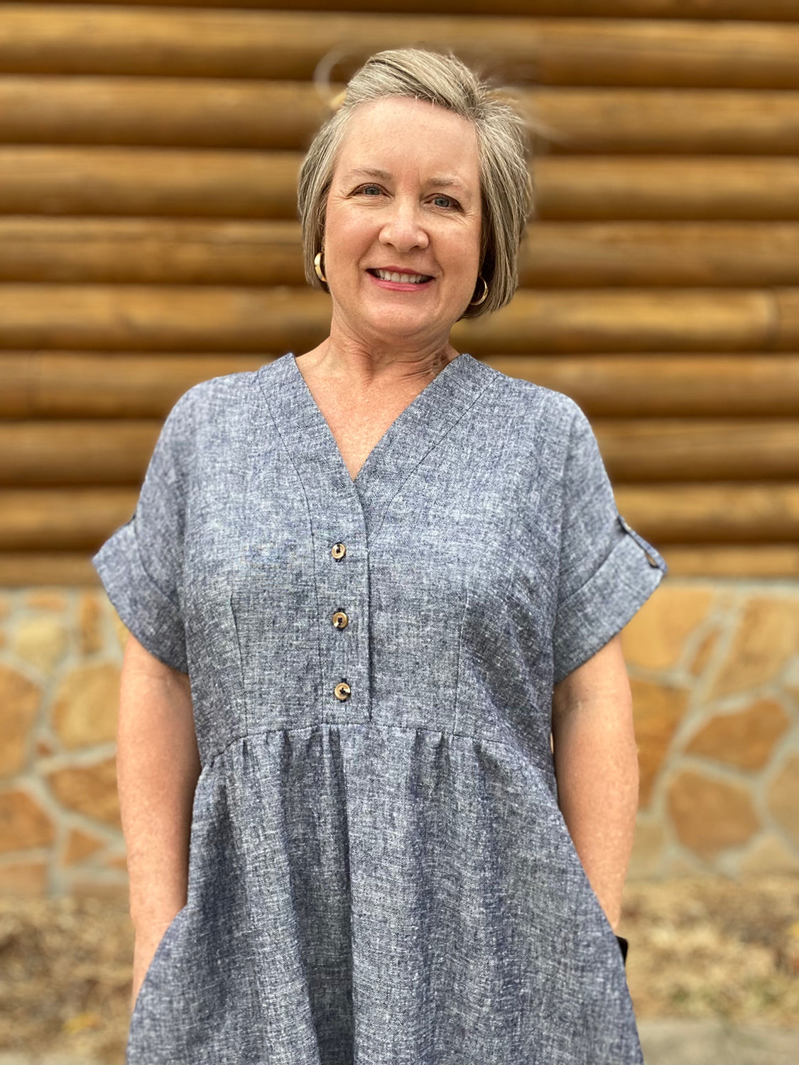 Brussels Washer Linen Fringe Dress with Cynthia