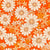 Retro daisies in orange. Image