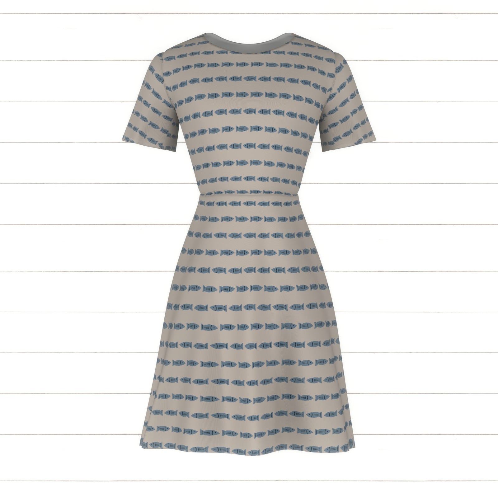 Fish Stripe {on Moonbeam / Neutral Tan} // Polar Quest