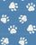 Textured Paw Print Blue and Cream Image