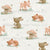 Woodland Whimsical Baby Forest Fox, Rabbit, Mouse, and Fawn on Off White Image
