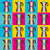 Pop Art Espresso Pot on Blue Yellow Green and Pink Image
