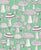 Retro Mushroom Dark Gray, Light Mint Green, White- Mouse Mowing Moss Collection Image