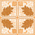 Acanthus leaf and Filigree tiles -Rust Orange on cream Image
