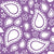 Playful Paisley Bandana White on Orchid Purple Image