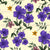 Bright purple wildflowers, yellow orange wildflowers and deep red wildflowers floral on a light yellow background Image