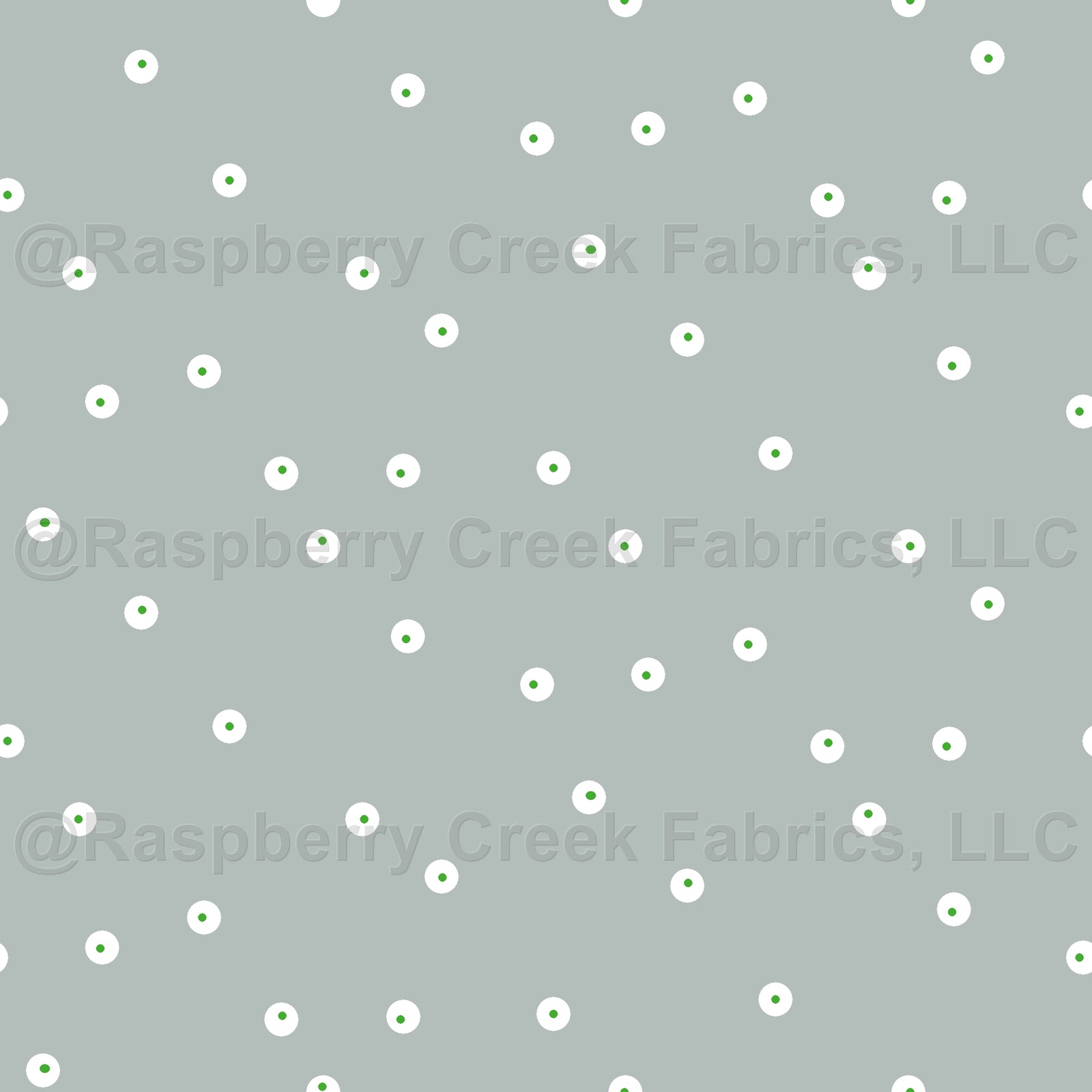 Grey Double Dots Fabric, Raspberry Creek Fabrics, watermarked