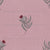 Pink Thistle Botanical Tossed Floral Light Mauve Linen Texture Image