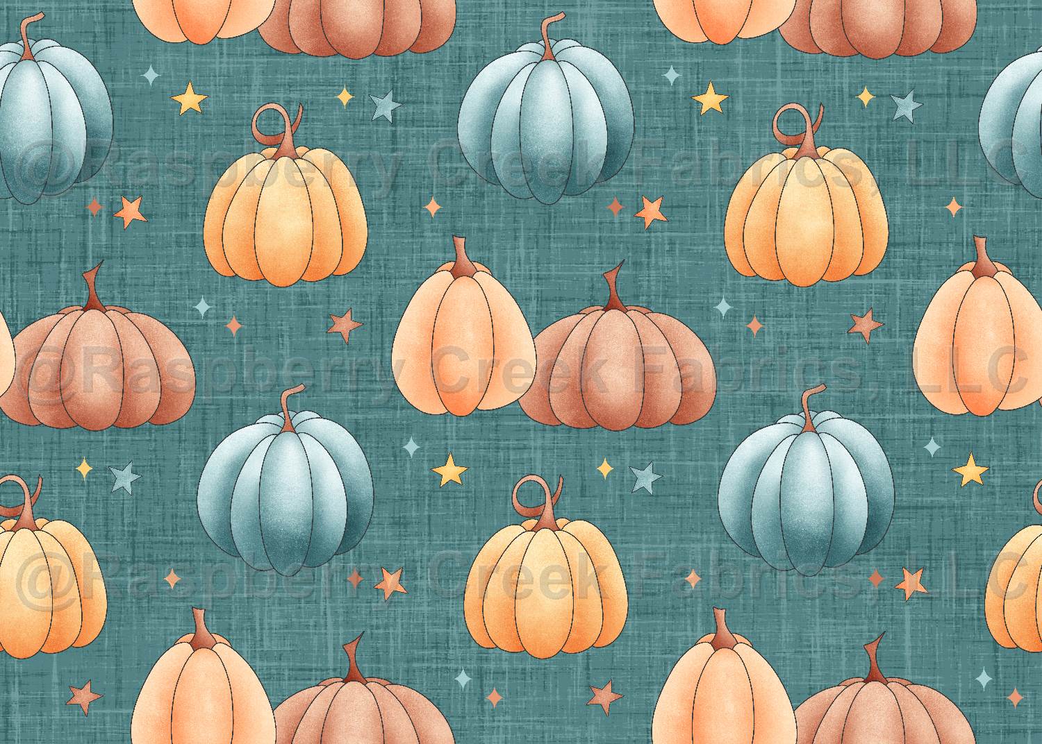 Candy Corn Harvest Pumpkins Teal