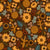Autumn Floral in Dark Brown, Yellow, Orange, Red Image