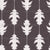 Ikat Oak Leaves White Plum Brown Stripes Botanical Japandi, Ikat Oak Leaves by Dawn K Designs Image