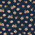 Nightfall Floral Pink Posies on Navy Blue Image