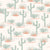 Sandy Colors, Teal, and Orange Create the Aloe, Saguaro Cactus and the Agave Plant Life Design that Coordinates with the Wild West Collection Image
