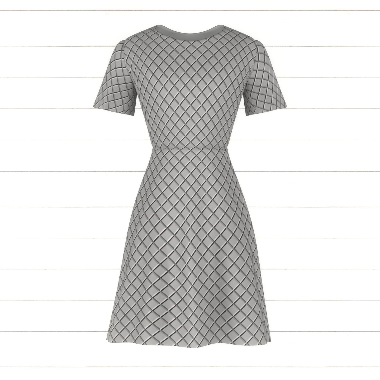Crispy Waffle Wafers Checkerboard Silver Grey
