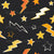 Lightning Bolts Orange Yellow Black Image
