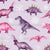 Pink and Light Purple Dinosaurs and Snowflakes Image
