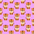 Cute Cartoon Baby Tiger on Bright Purple Pink Image