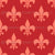 Pretty In Paris - Coral Fleur de Lis on Red Image