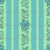 Liliths Scrolls Floral Stripes Moonstone Blue & Green Image