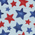 Patriotic Red and Blue Stars on Blue Image