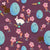 Peek a boo weenie – wiener dog with easter eggs flowers and bunny on a purple background - sausage dog Image