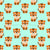 Cute Cartoon Baby Tiger on Pale Turquoise Image