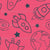 Space Girl - Playful Retro Rockets on Bright Pink Image