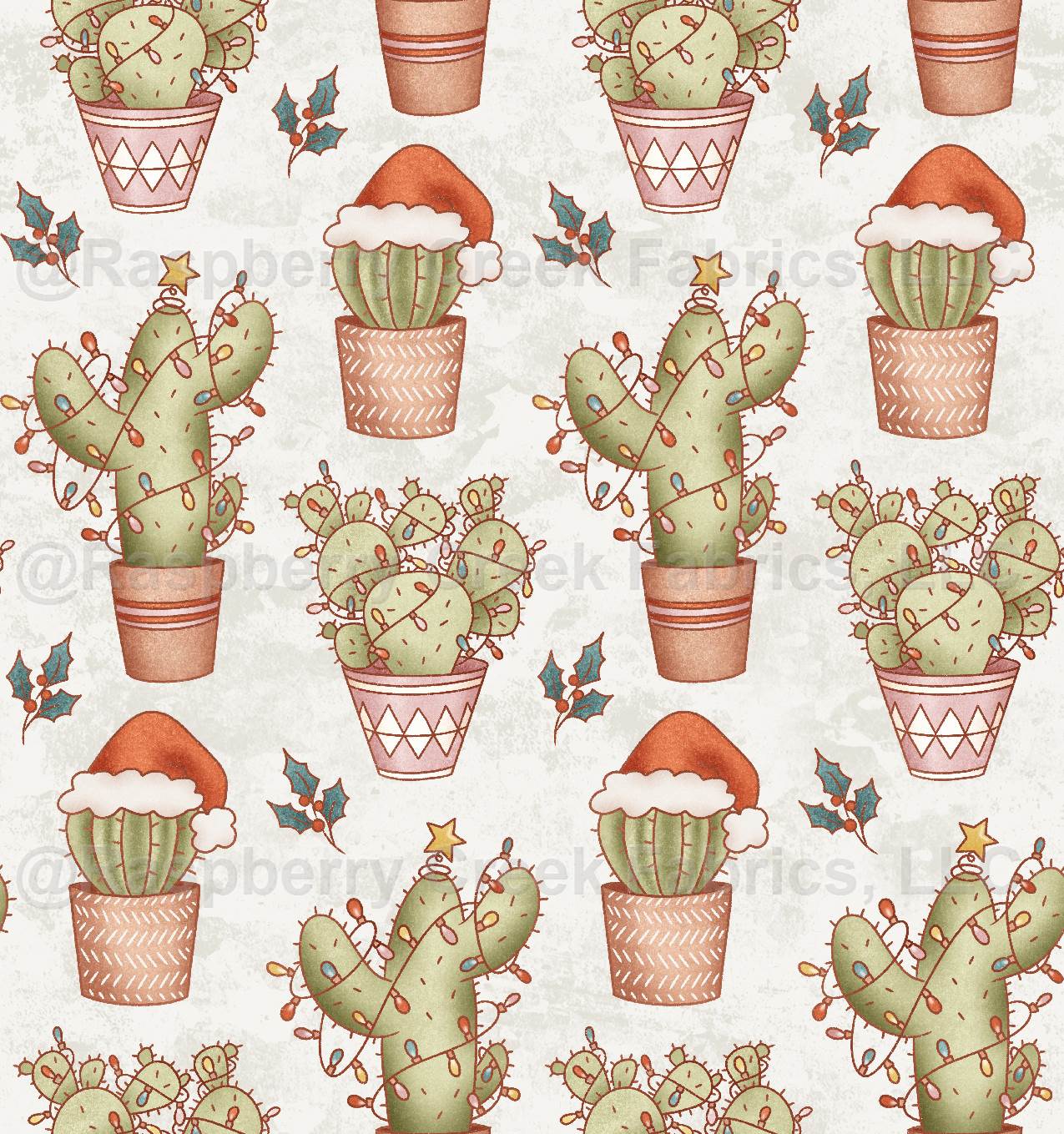 Christmas Y'all Cactus White