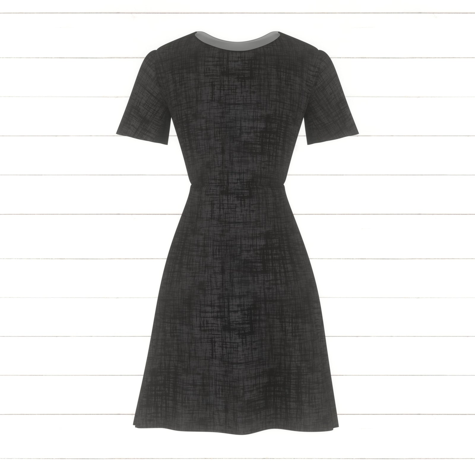 Faux Linen Texture PRINTED Solid Charcoal