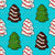 Christmas Tree Snack Cakes in Blue Image