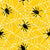 Creepy crawly spider on yellow webs Image