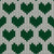 Faux Knitted Wool Hearts Hygge Nordic Warm Grandpa Style Christmas Green on White Image