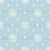 Merry and Bright Christmas Snowflakes on Blue Image