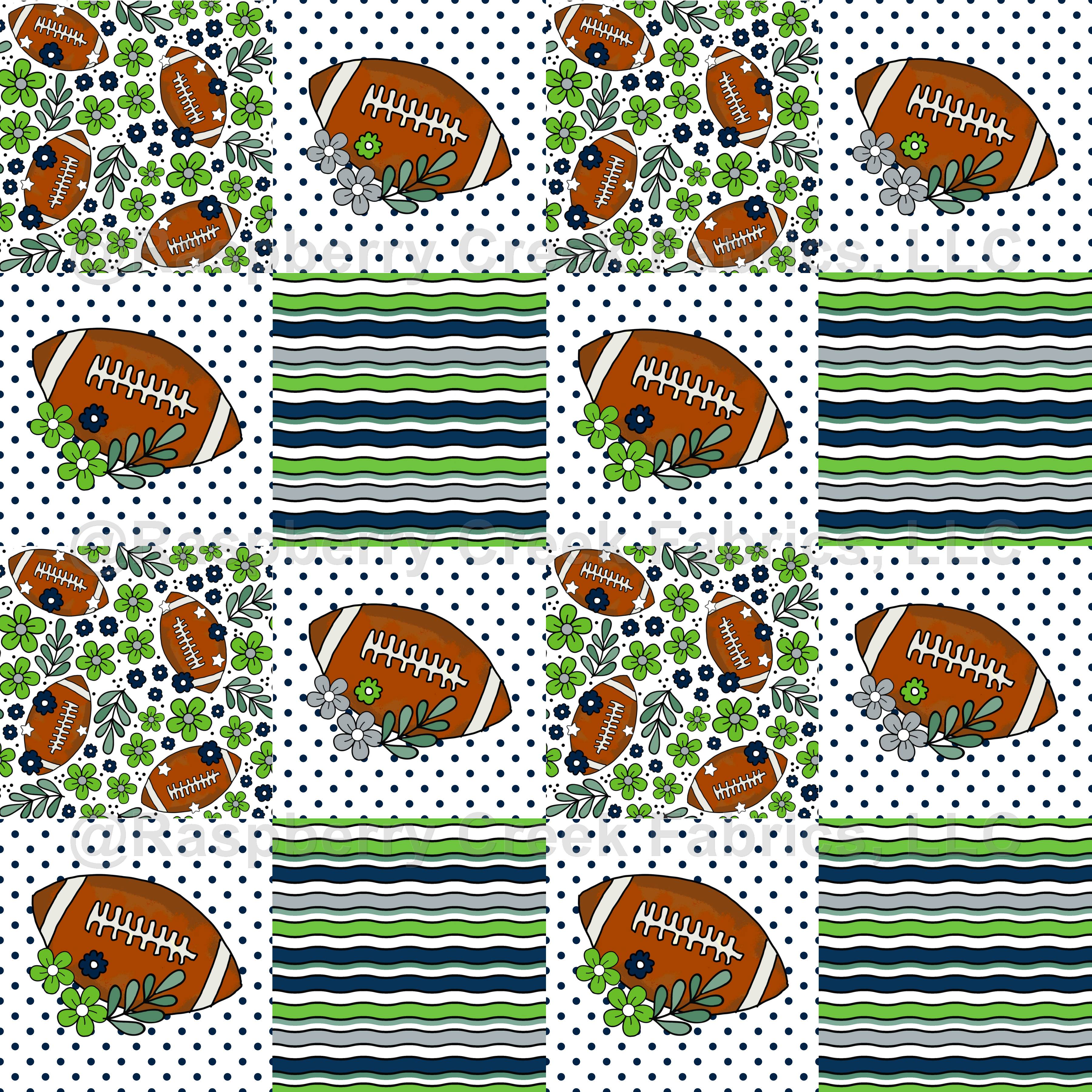 NFL - Seattle Seahawks Patchwork Cotton Yardage