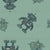 Retro Kids Aqua Blue Retro Robots Image