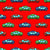 Colorful Toy Pixelated Video Game Cars on Red Image