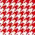 Houndstooth pattern, Red and White Image