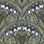 Lily of the Valley Art Nouveau Dark Blue Botanical Floral Image