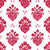 Red hearts in flowers on white (Christmas time) Image