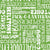 Halloween Word Cloud Sayings in White on Green Image