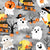 Adorable Halloween Trick or Treating Ghosts on Gray Image