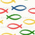 Summer motif full of fish in blue, red, yellow and green from SUMMER TIME collection Image