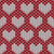 Faux Knitted Wool Hearts Hygge Nordic Warm Grandpa Style White on Christmas Red Image